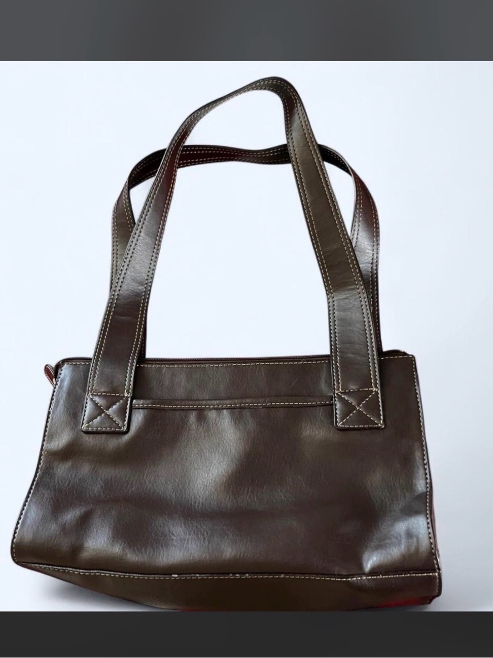 Vintage Y2K Relic Brown Shoulder Bag Buckle Purse Office Siren - Picture 5 of 7